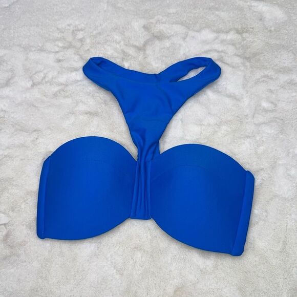 MIKOH Padded Bandeau High Neck Bikini Top Size Small - Picture 3 of 4